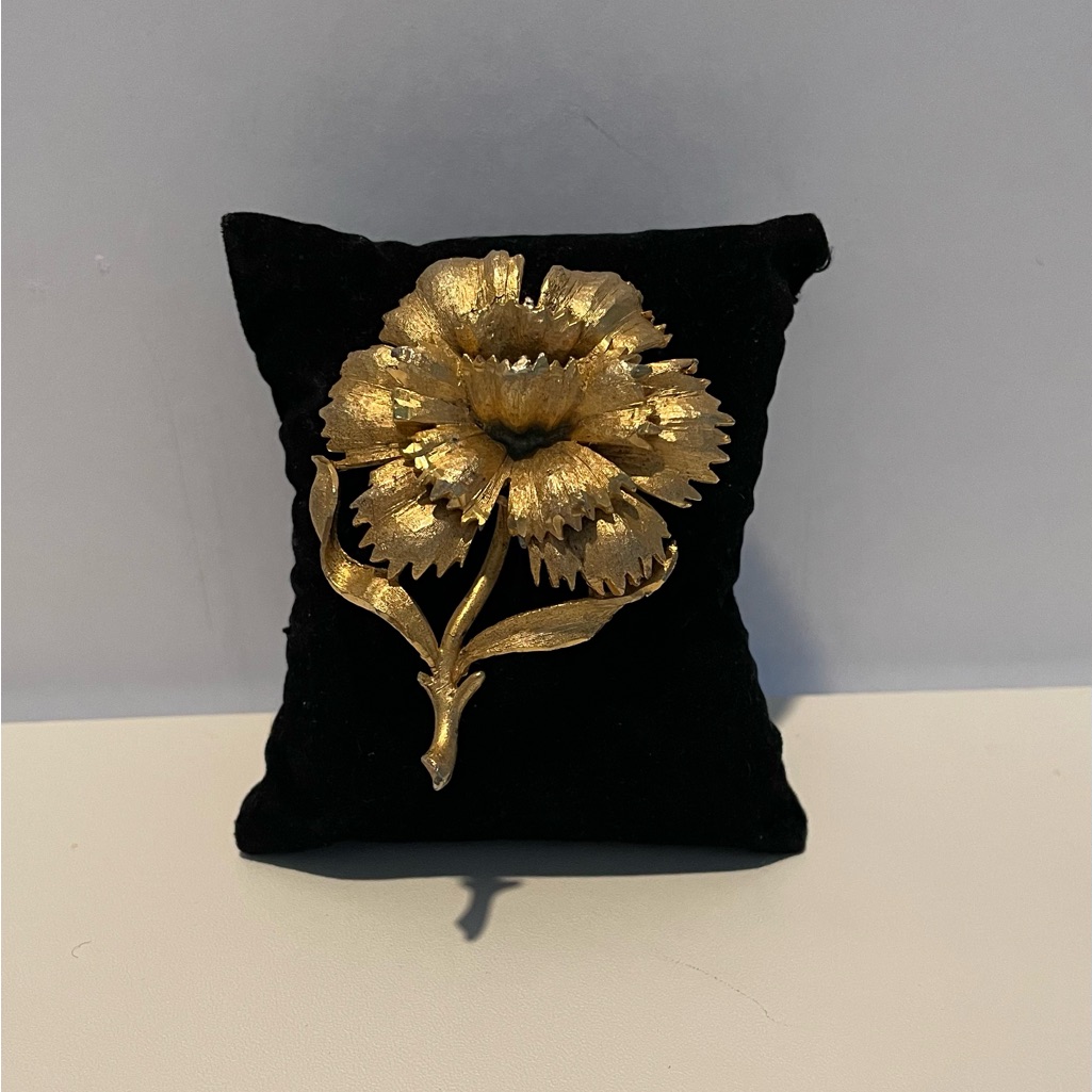 Vintage Signed Mamselle Gold Tone Brooch Pin 15$